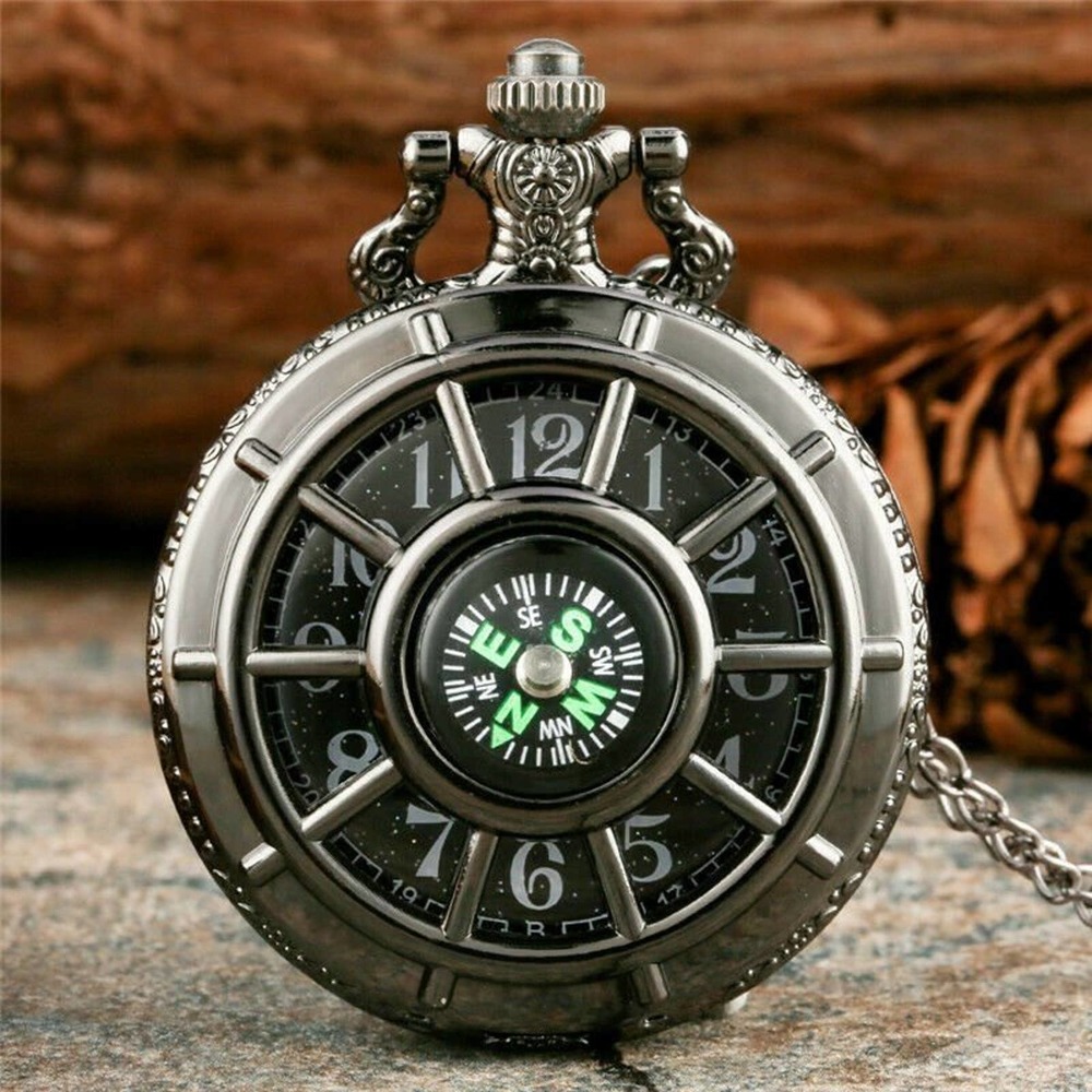 Starry Sky Compass NEW Pocket Watch  Gift for Camping Scout Steampunk Night - Picture 1 of 4